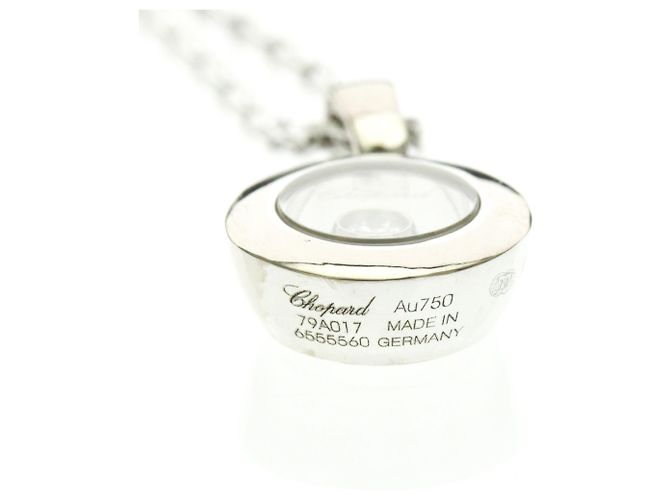Collana Pendente Chopard Happy Diamonds in Oro Bianco Argento - vista 8
