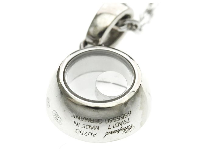 Collana Pendente Chopard Happy Diamonds in Oro Bianco Argento - vista 9
