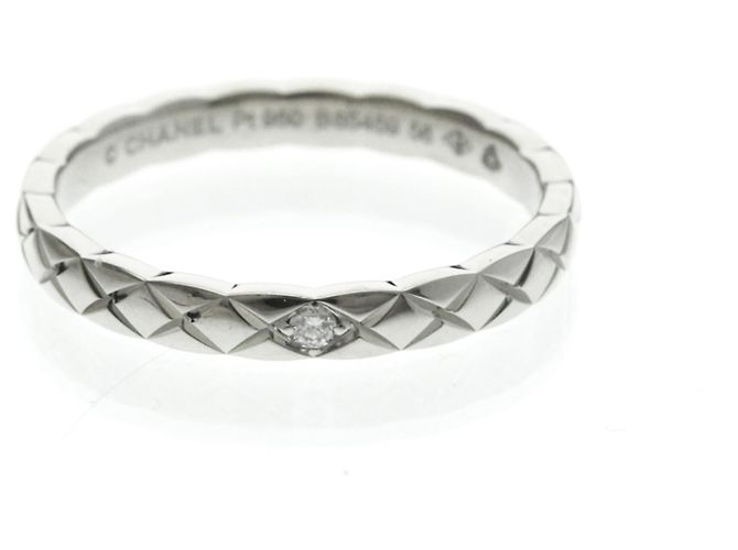 Chanel Coco Crush Ring - Kleines Modell 1P Diamant in Platin Silber - Ansicht 9