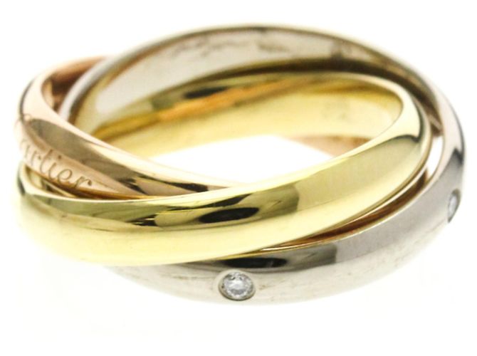 Cartier Trinity Ring mit 5 Diamanten Golden - Ansicht 2