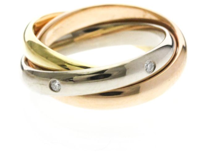 Cartier Trinity Ring mit 5 Diamanten Golden - Ansicht 3