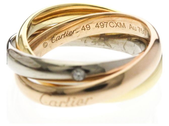 Cartier Trinity Ring mit 5 Diamanten Golden - Ansicht 6