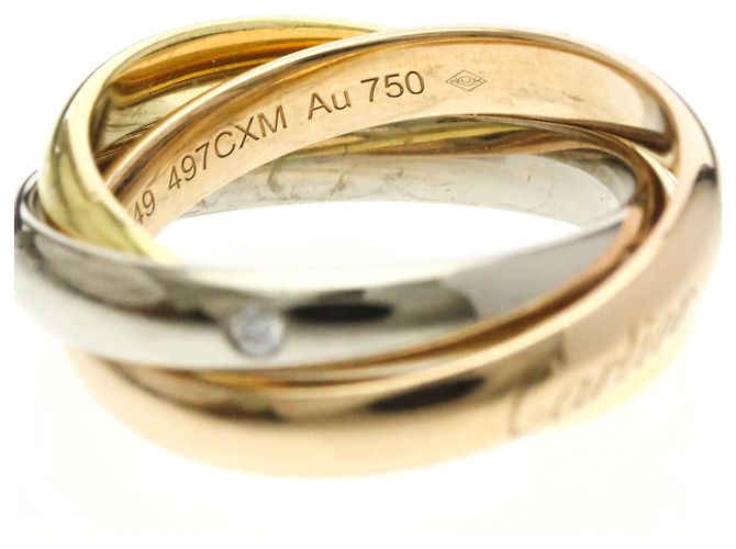 Cartier Trinity Ring mit 5 Diamanten Golden - Ansicht 7