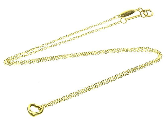 Elsa Peretti Tiffany & Co Collana Pendente Cuore Aperto in Oro Giallo Tiffany D'oro - vista 14