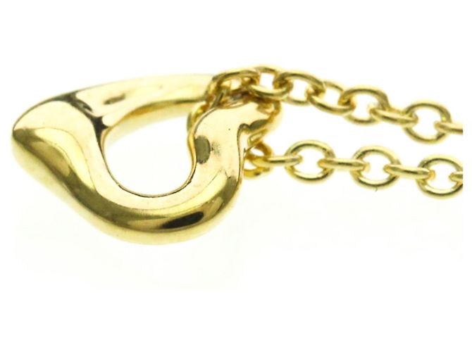 Elsa Peretti Tiffany & Co Collana Pendente Cuore Aperto in Oro Giallo Tiffany D'oro - vista 3