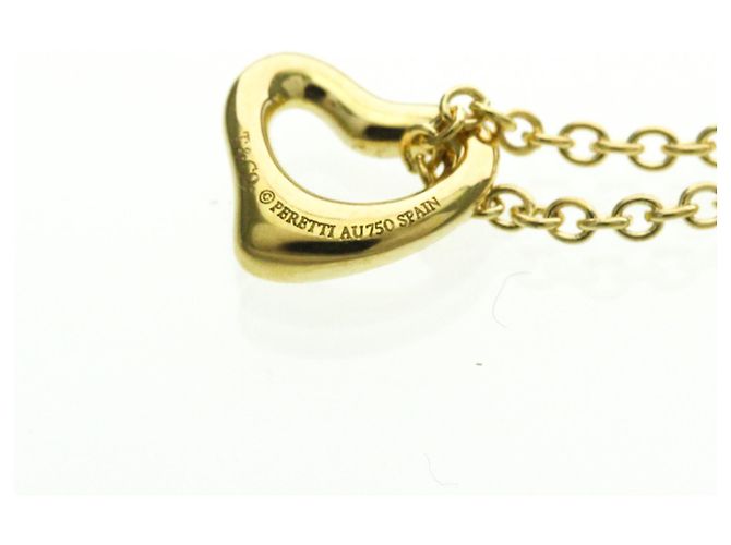 Elsa Peretti Tiffany & Co Collana Pendente Cuore Aperto in Oro Giallo Tiffany D'oro - vista 6