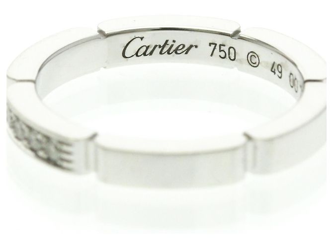 Cartier Maillon Panthère Ring mit 4 Diamanten Silber - Ansicht 5
