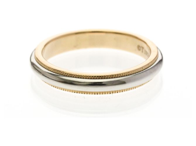 Tiffany & Co Tiffany Milgrain Ring Silber Golden - Ansicht 2