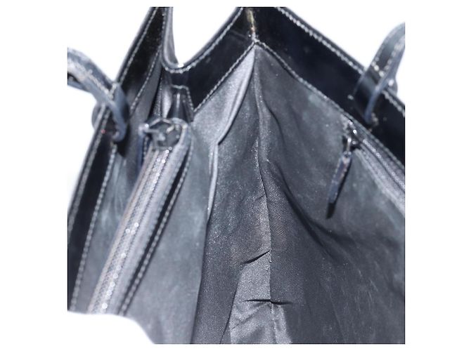 Borsa tote in tela GG Gucci in nylon nero e argento 002 1021 Auth ep13839 - vista 21