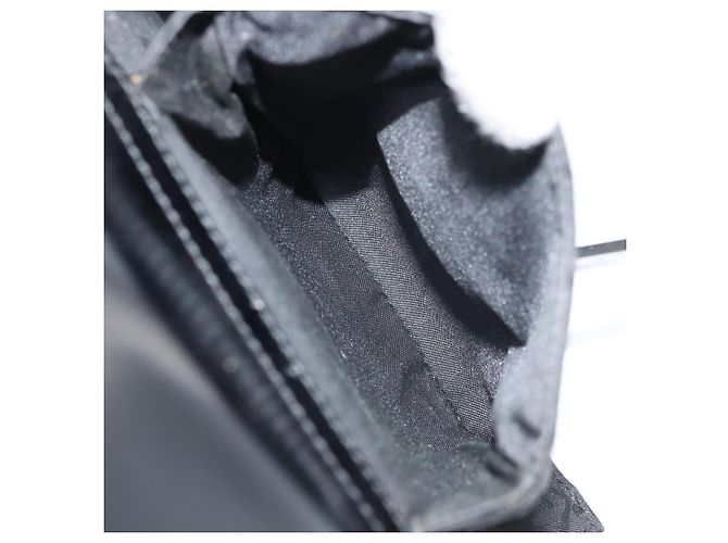 Borsa tote in tela GG Gucci in nylon nero e argento 002 1021 Auth ep13839 - vista 25
