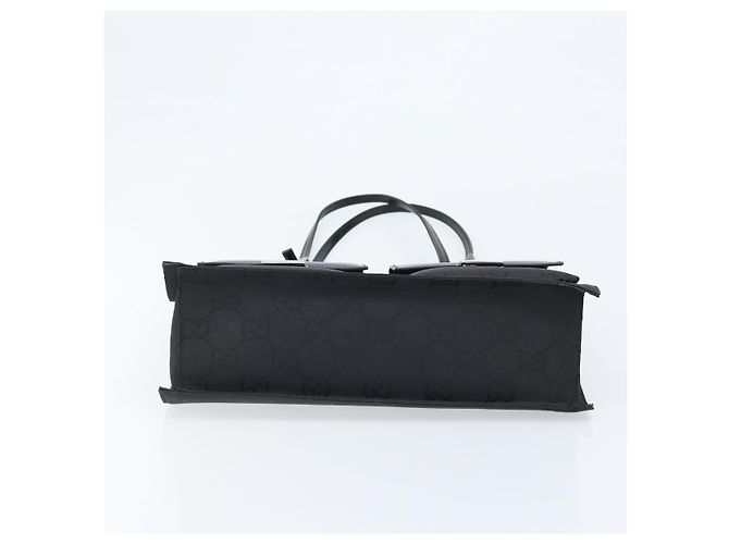 Borsa tote in tela GG Gucci in nylon nero e argento 002 1021 Auth ep13839 - vista 5