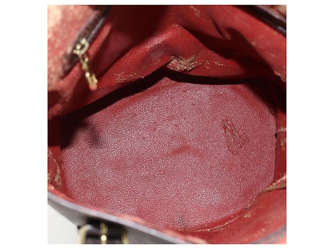 LOUIS VUITTON Borsa a Spalla Bucket GM Damier Ebene N42236 LV Auth ARZ043 - vista 10