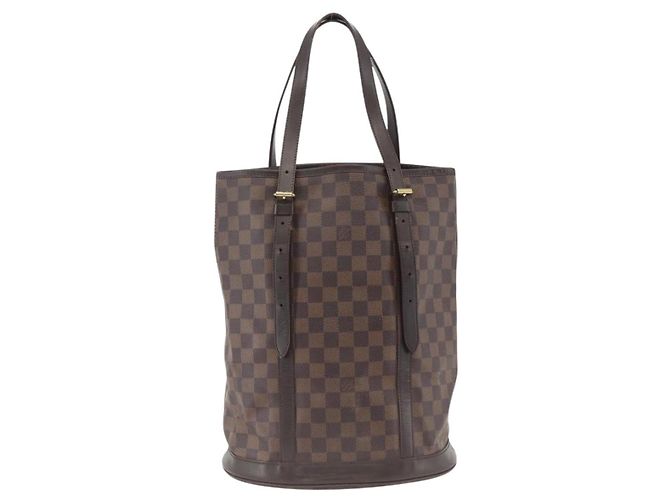 LOUIS VUITTON Borsa a Spalla Bucket GM Damier Ebene N42236 LV Auth ARZ043 - vista 13