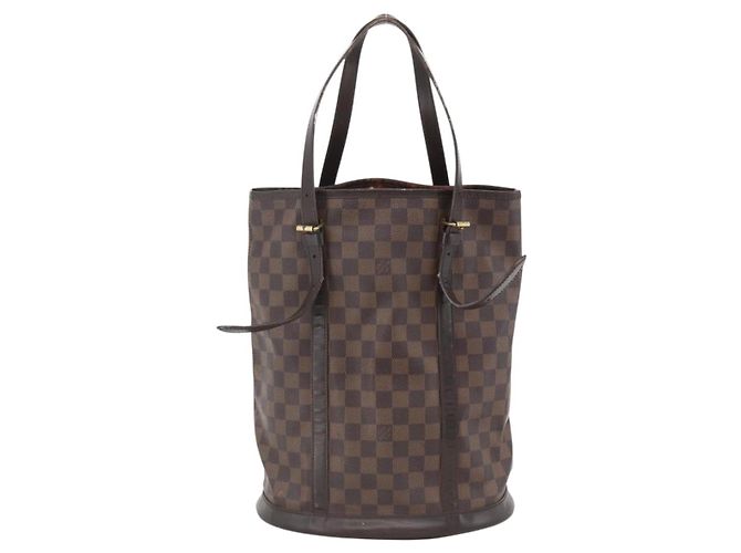 LOUIS VUITTON Borsa a Spalla Bucket GM Damier Ebene N42236 LV Auth ARZ043 - vista 2