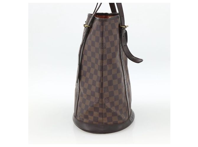 LOUIS VUITTON Borsa a Spalla Bucket GM Damier Ebene N42236 LV Auth ARZ043 - vista 4