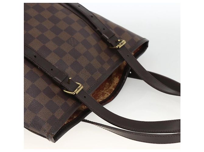 LOUIS VUITTON Borsa a Spalla Bucket GM Damier Ebene N42236 LV Auth ARZ043 - vista 6