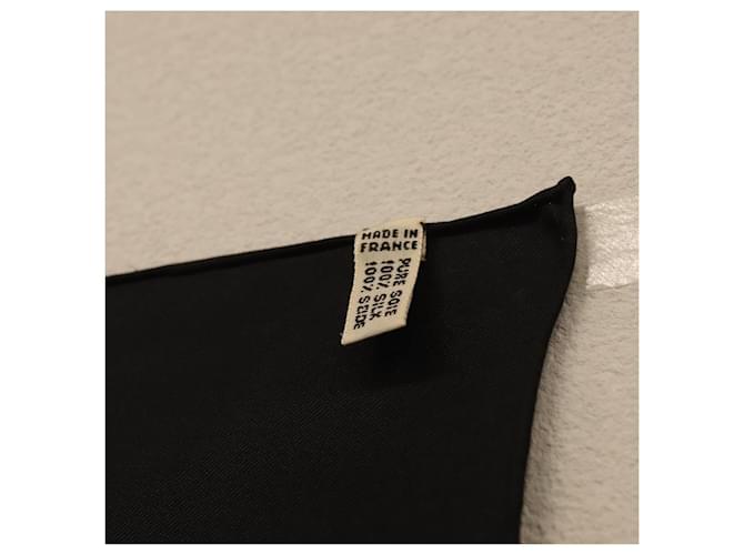 Céline Sciarpa CELINE Sete Nero Bianco Auth am11020A - vista 11