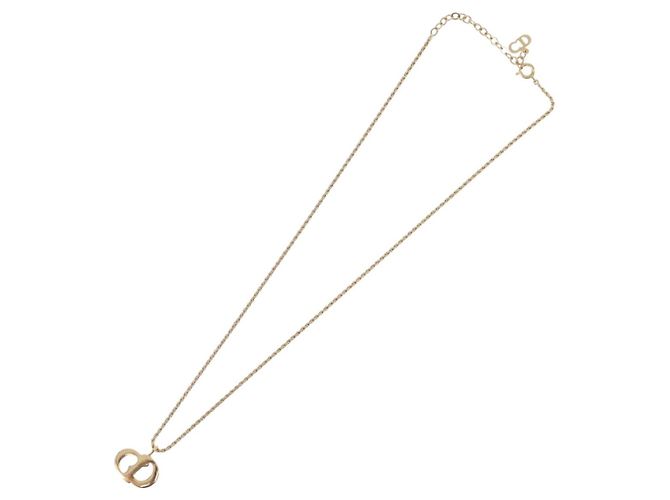Collana Christian Dior metallo dorato Auth BA11499 - vista 10