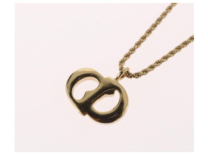 Collana Christian Dior metallo dorato Auth BA11499 - vista 11