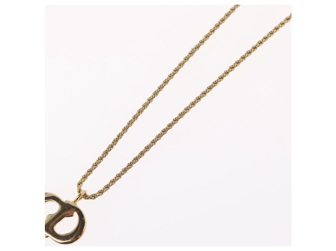 Collana Christian Dior metallo dorato Auth BA11499 - vista 12