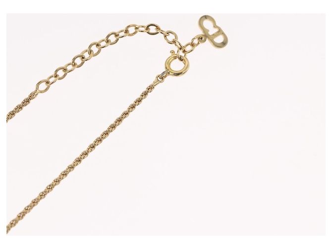 Collana Christian Dior metallo dorato Auth BA11499 - vista 17