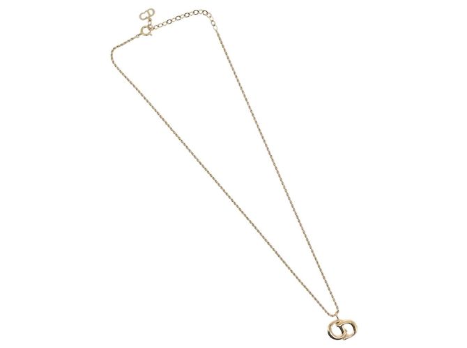 Collana Christian Dior metallo dorato Auth BA11499 - vista 2