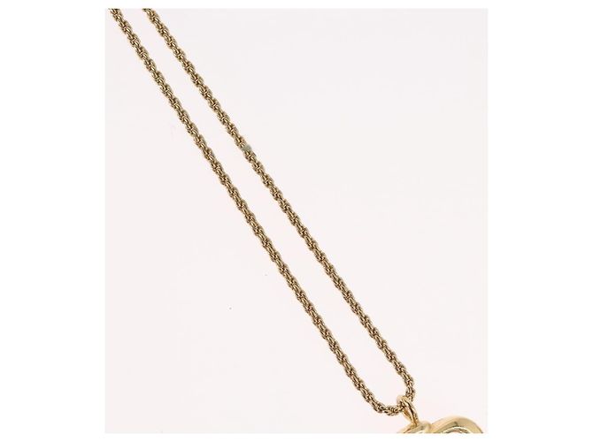 Collana Christian Dior metallo dorato Auth BA11499 - vista 4
