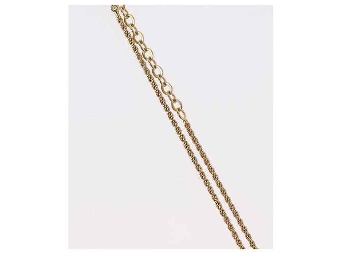 Collana Christian Dior metallo dorato Auth BA11499 - vista 7