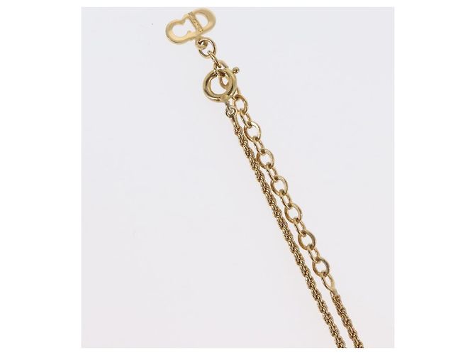 Collana Christian Dior metallo dorato Auth BA11499 - vista 8