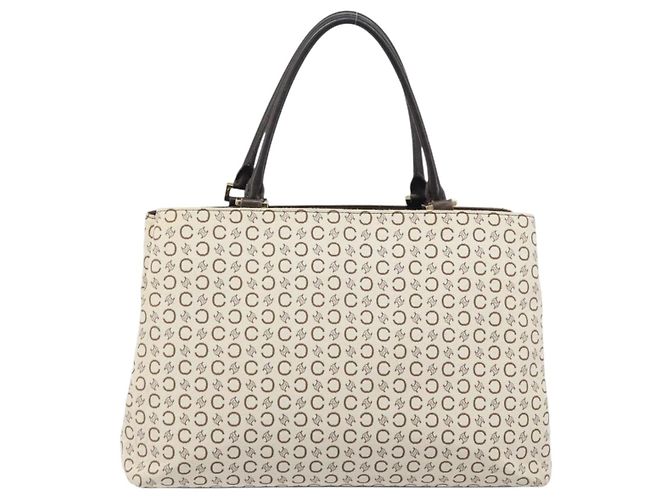 Céline CELINE C Macadam Canvas Tote Bag Elfenbein Gold Auth ep13774 Golden Roh - Ansicht 13
