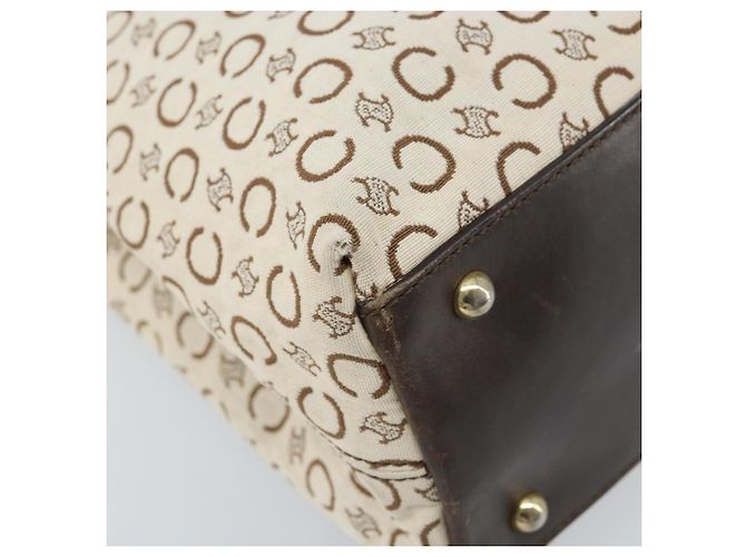 Céline CELINE C Macadam Canvas Tote Bag Elfenbein Gold Auth ep13774 Golden Roh - Ansicht 14