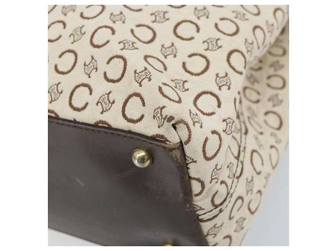 Céline CELINE C Macadam Canvas Tote Bag Elfenbein Gold Auth ep13774 Golden Roh - Ansicht 15