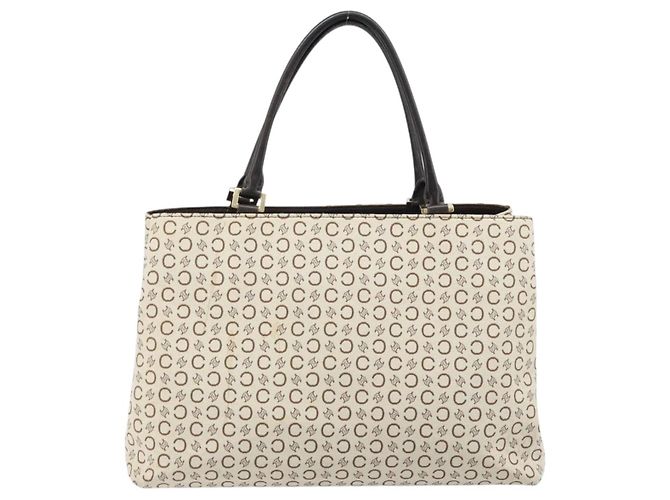 Céline CELINE C Macadam Canvas Tote Bag Elfenbein Gold Auth ep13774 Golden Roh - Ansicht 2