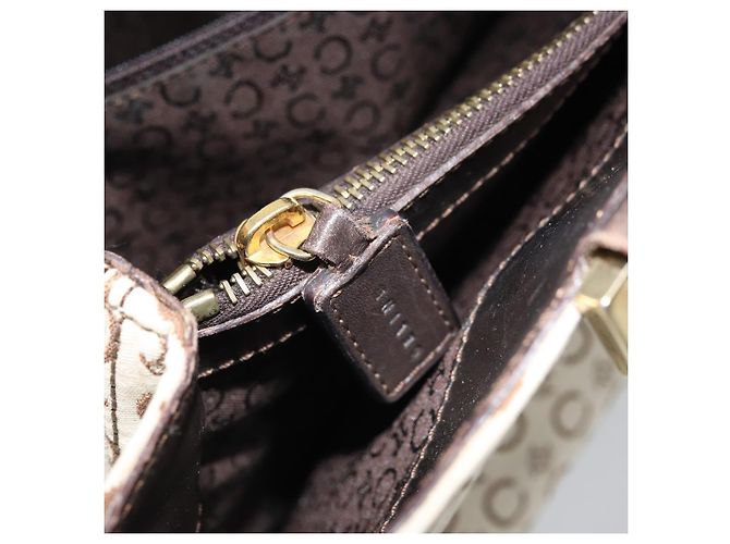 Céline CELINE C Macadam Canvas Tote Bag Elfenbein Gold Auth ep13774 Golden Roh - Ansicht 21