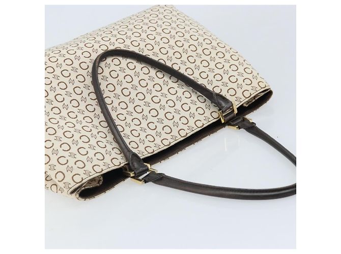 Céline CELINE C Macadam Canvas Tote Bag Elfenbein Gold Auth ep13774 Golden Roh - Ansicht 6