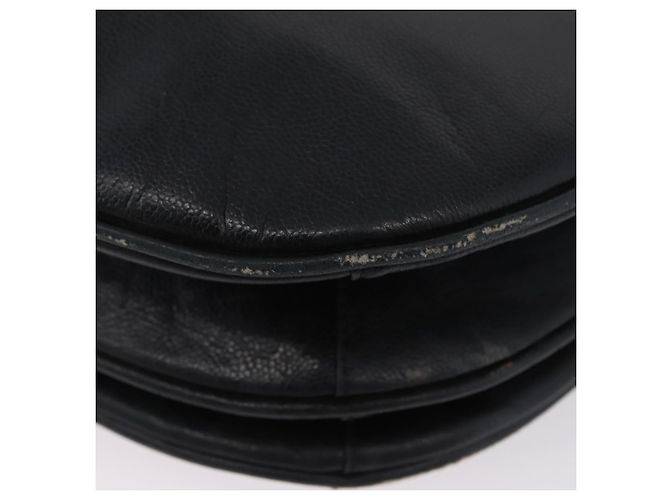 Borsa a Spalla in Pelle Nera Argento SAINT LAURENT Auth bs33702 Nero - vista 16