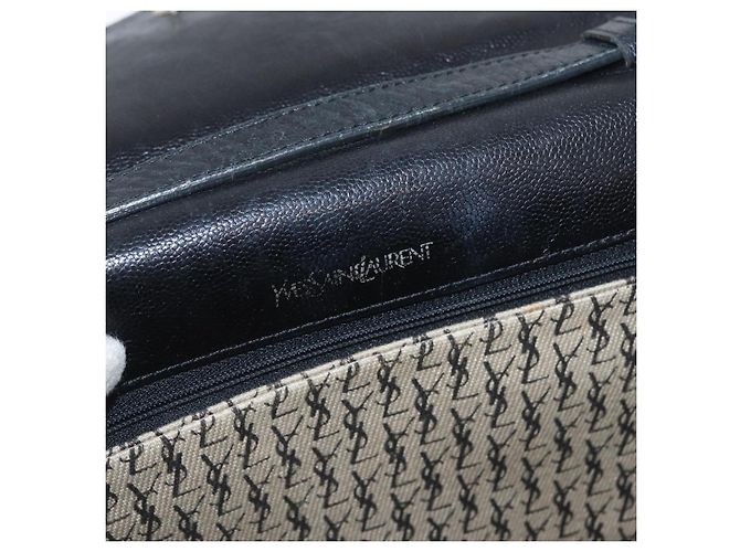 Borsa a Spalla in Pelle Nera Argento SAINT LAURENT Auth bs33702 Nero - vista 18