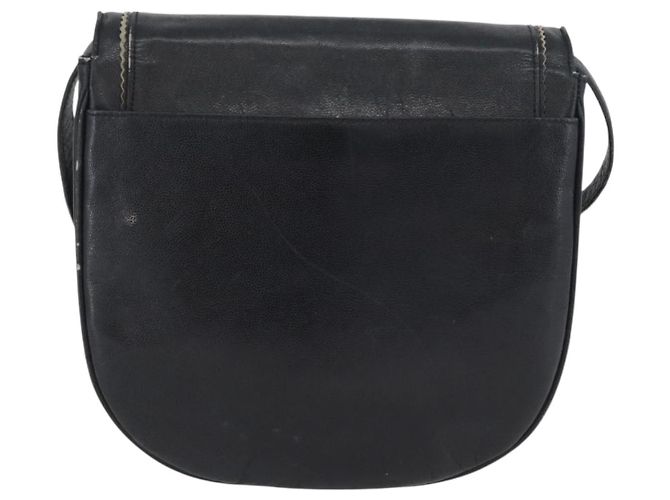 Borsa a Spalla in Pelle Nera Argento SAINT LAURENT Auth bs33702 Nero - vista 2