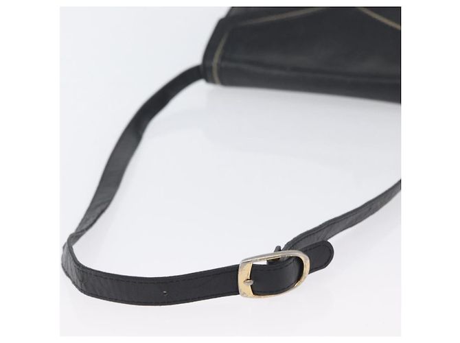 Borsa a Spalla in Pelle Nera Argento SAINT LAURENT Auth bs33702 Nero - vista 7