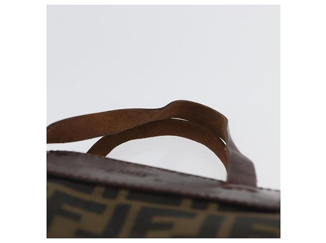 Borsa a mano in tela Zucca FENDI nera e marrone Auth BSZ141 Nero - vista 8