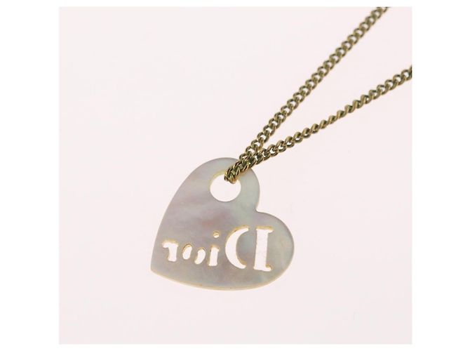 Collana Christian Dior metallo tono oro Auth BA11477 - vista 11