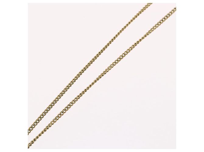 Collana Christian Dior metallo tono oro Auth BA11477 - vista 13