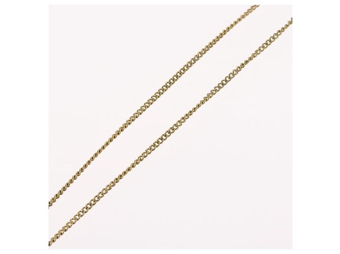 Collana Christian Dior metallo tono oro Auth BA11477 - vista 14