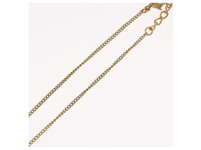 Collana Christian Dior metallo tono oro Auth BA11477 - vista 15