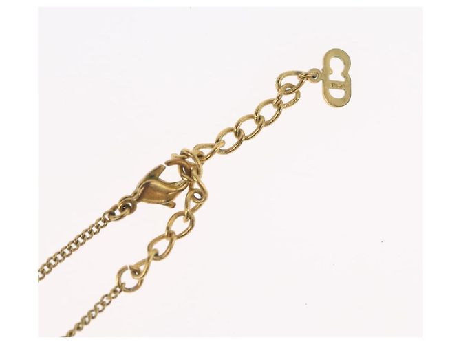 Collana Christian Dior metallo tono oro Auth BA11477 - vista 17