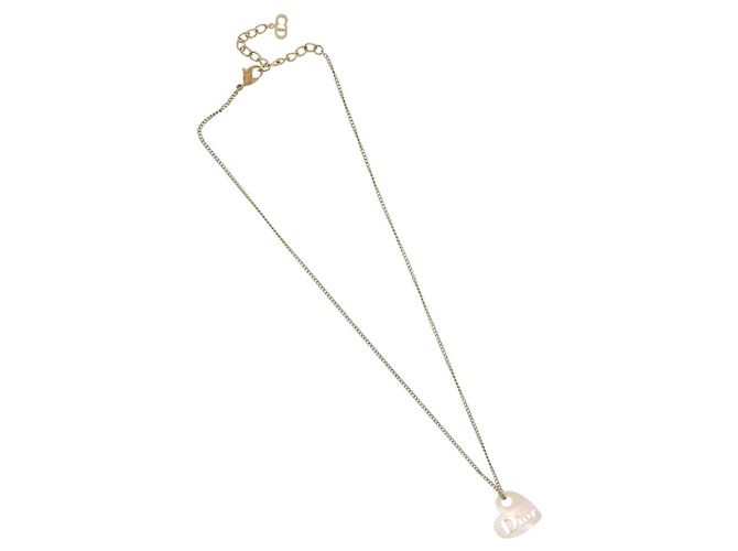 Collana Christian Dior metallo tono oro Auth BA11477 - vista 2