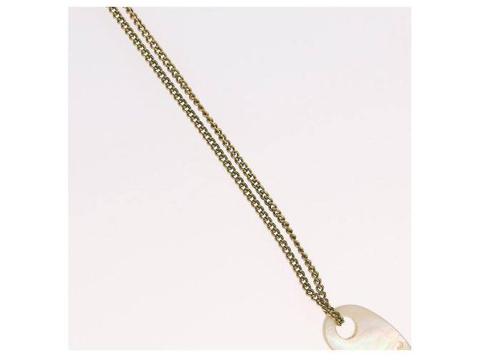 Collana Christian Dior metallo tono oro Auth BA11477 - vista 4