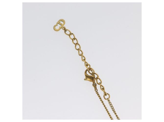 Collana Christian Dior metallo tono oro Auth BA11477 - vista 9