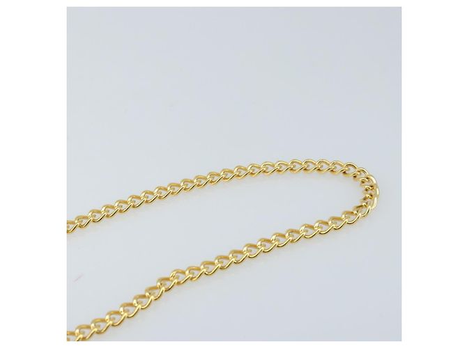 Borsa a Spalla Vala Chain in Pelle Rossa e Oro Auth ARZ298 di Salvatore Ferragamo Rosso D'oro - vista 14