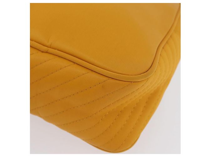 SAINT LAURENT Borsa a Mano Nylon Giallo Oro Auth 173709 D'oro - vista 14